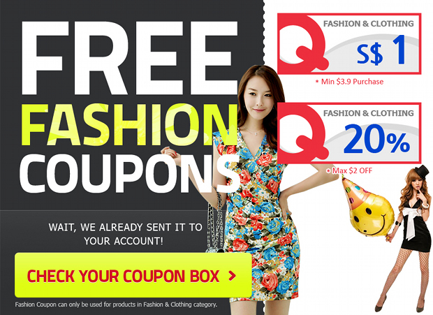 Check This Out! FREE Fashion Coupons From Qoo10 Singapore Here!! Check Out these FREE Fashion Coupons From Qoo10 Singapore