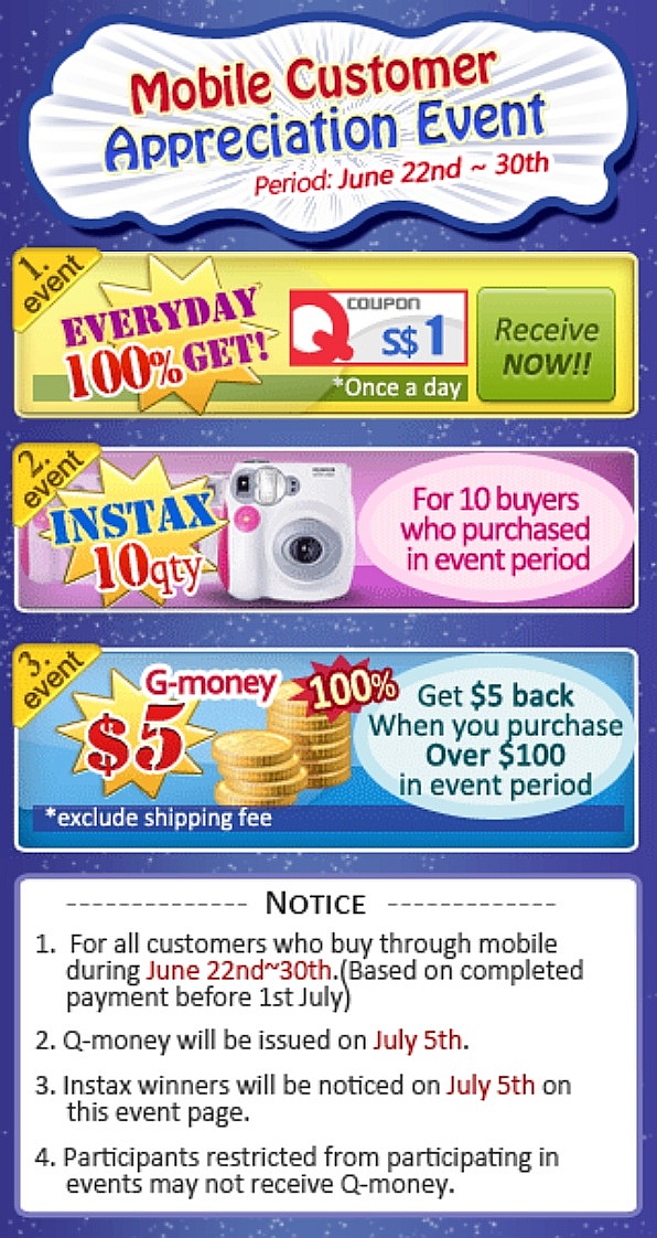 Qoo10 Singapore Mobile Customer Appreciation Event - Singaporean LifeStyle