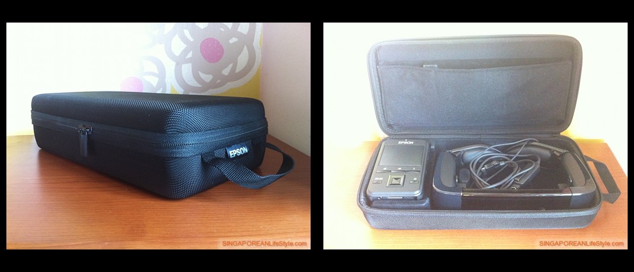 EPSON Moverio BT-100 comes with a sturdy carrying case