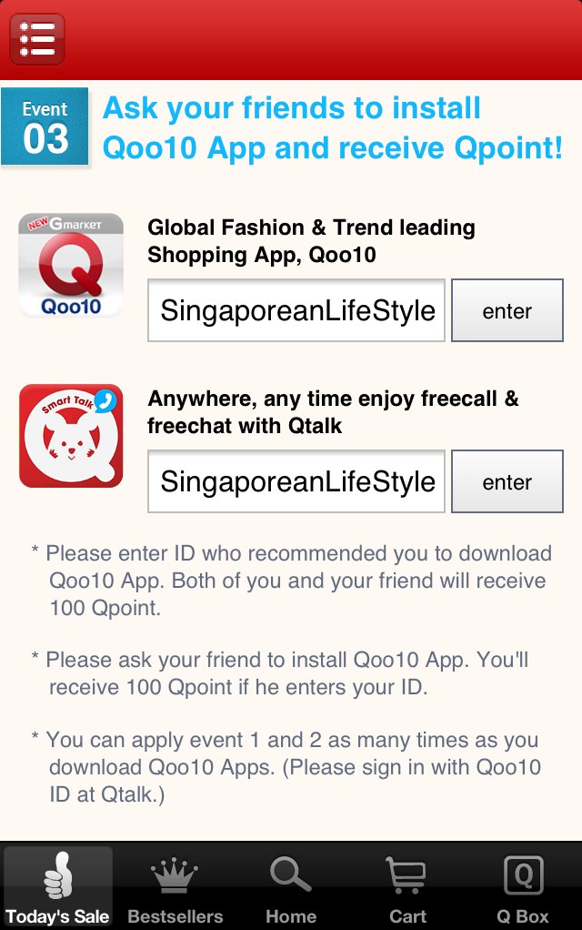 Recommend the ID of your referral to earn 100 Qpoint Recommend the ID of your referral to earn 100 Qpoint