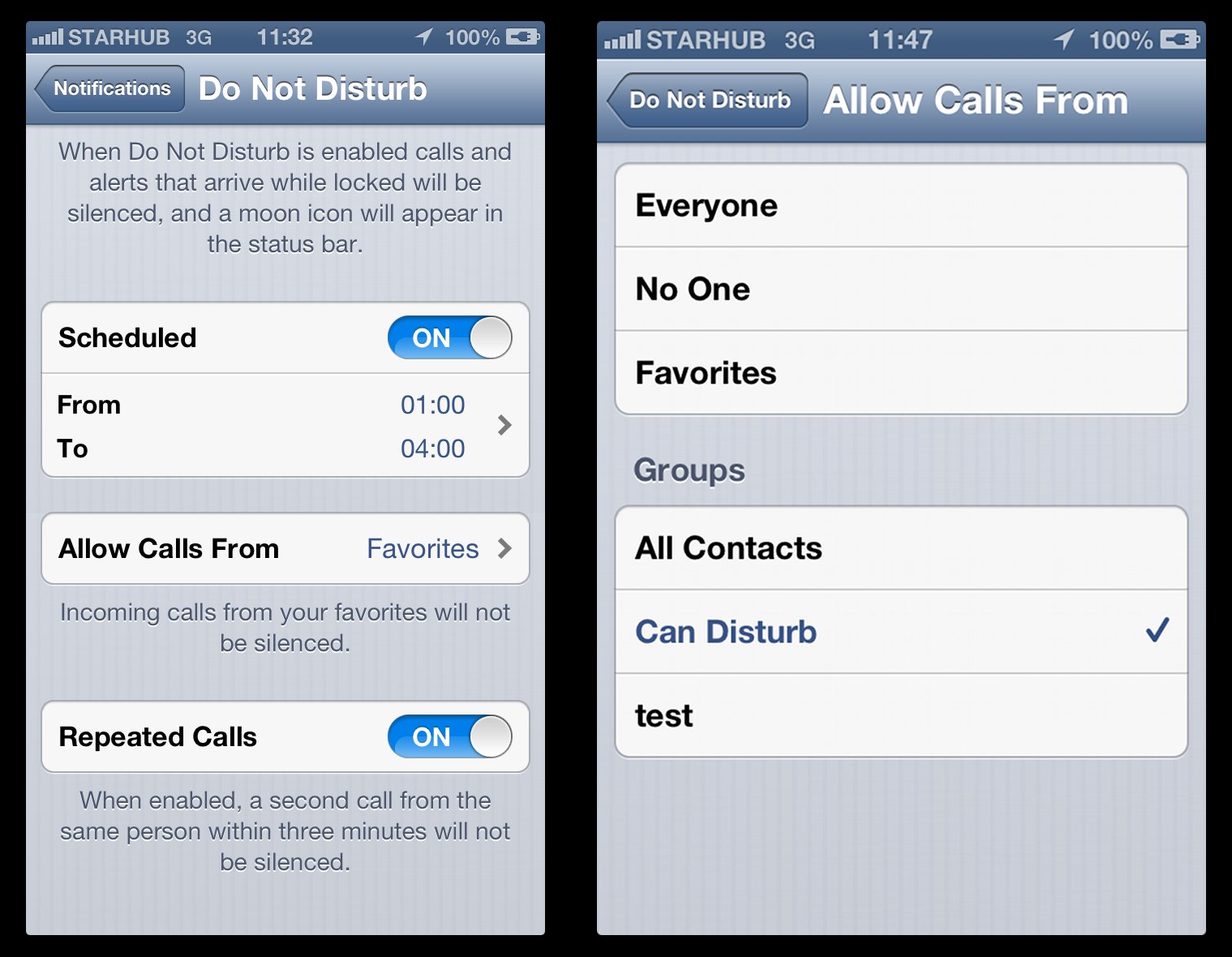 iOS 6 Do Not Disturb Settings iOS 6 Do Not Disturb Settings