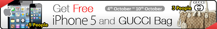 Qoo10 FREE iPhone 5 and Gucci Bags This Week Qoo10 FREE iPhone 5 and Gucci Bags This Week
