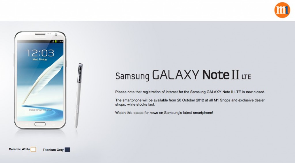 Registration Closed for Samsung Note 2 LTE t M1 Singapore