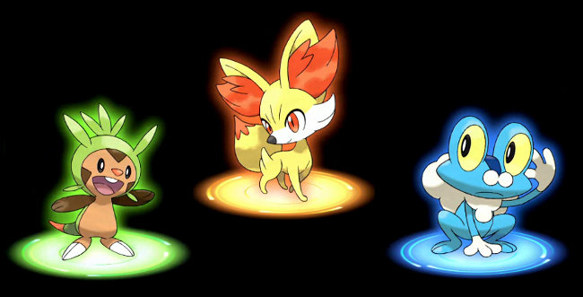 Pokemon X and Y Starter Pokemon - Chespin Fennekin Froakie Pokemon X and Y Starter Pokemon - Chespin Fennekin Froakie